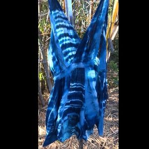 Romper batik blue olivaceous